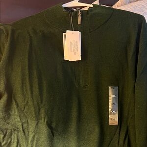 Club Room Forest Green Quarter-Zip Sweater